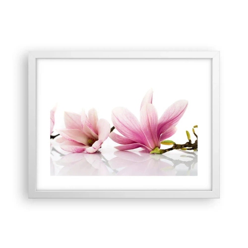 Plakat w białej ramie - Delikatne jak powiew wiosny - 40x30 cm