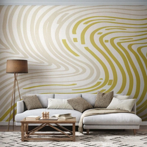 Fototapeta Premium Sand - Kompozycja z łagodnym ugięciem - Minimalizm, Sztuka, Jasny - 250x175 cm