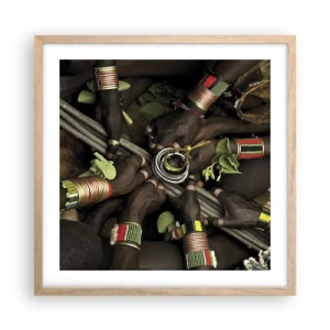 Plakat w ramie jasny dąb - Jesteśmy razem - 50x50 cm