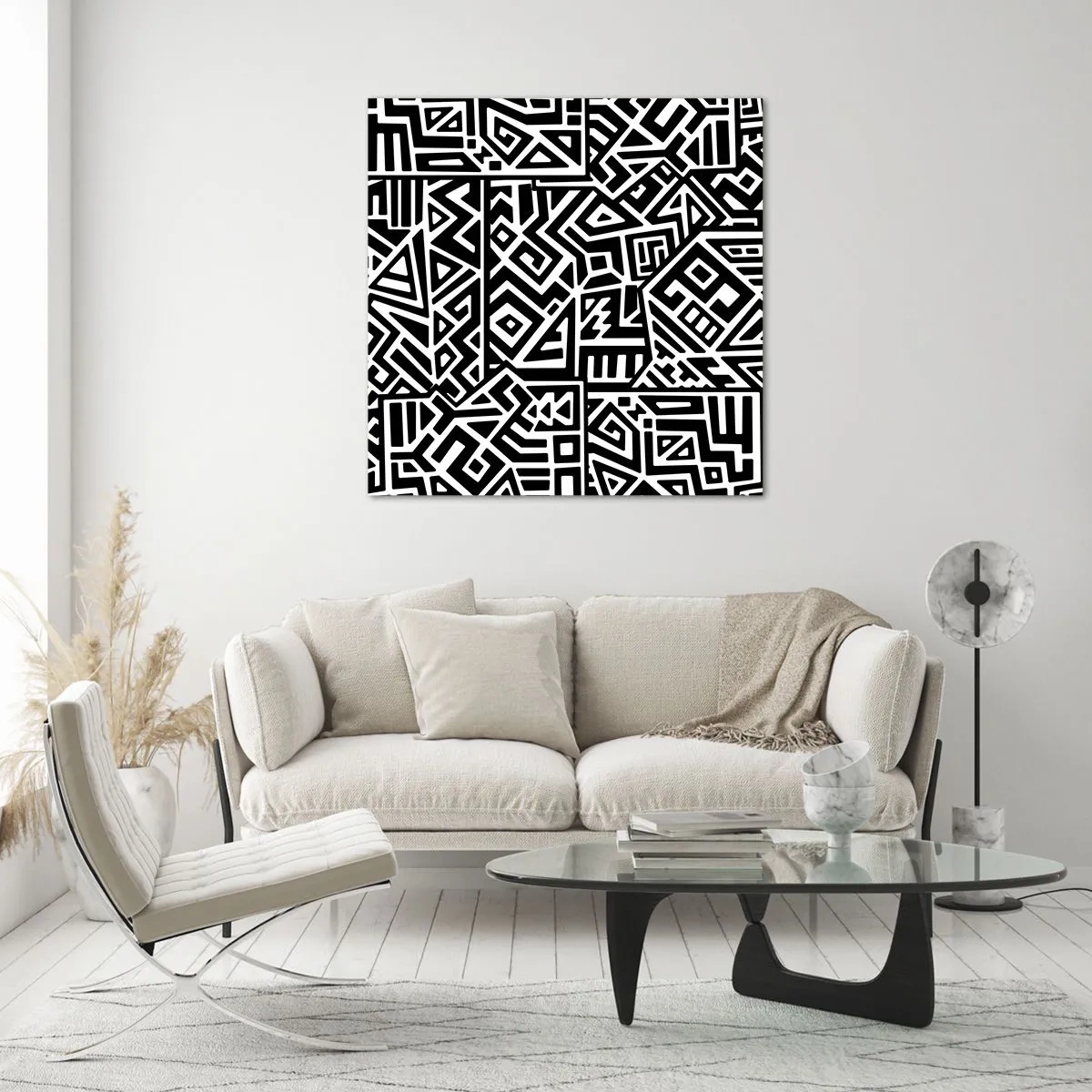 Obraz na szkle - Kompozycja prekolumbijska - 50x50 cm