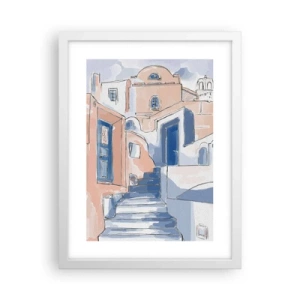 Plakat w białej ramie - Egzotyczne miasto - 30x40 cm