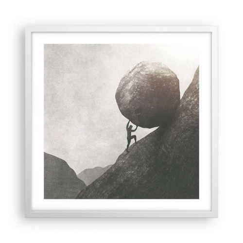 Plakat w białej ramie - Wierzę wbrew nadziei - 50x50 cm