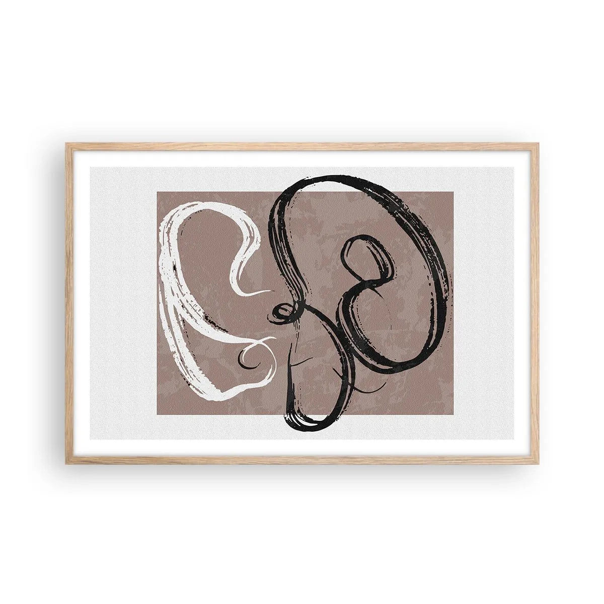 Plakat w ramie jasny dąb - Kompozycja – poszukiwanie pełni - 91x61 cm