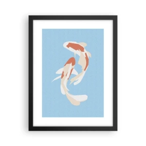 Plakat w czarnej ramie - Pływanie synchroniczne spontaniczne - 30x40 cm