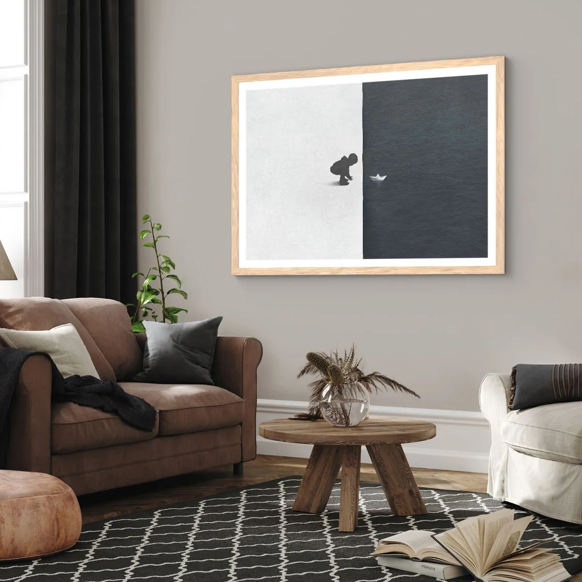 Plakat w ramie jasny dąb - Wielka wyprawa - 50x40 cm