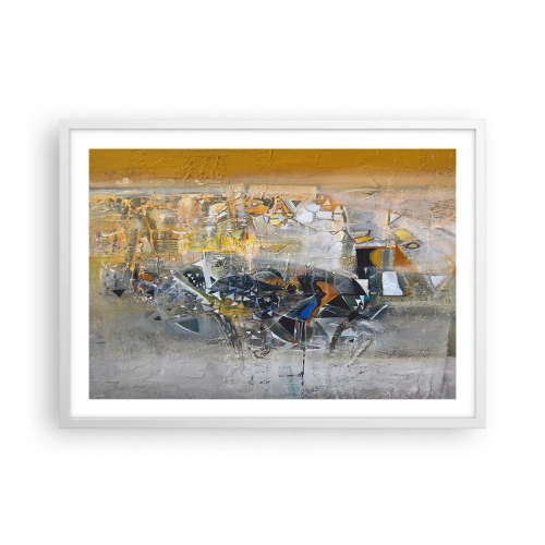Plakat w białej ramie - Wszystko się poukłada - 70x50 cm
