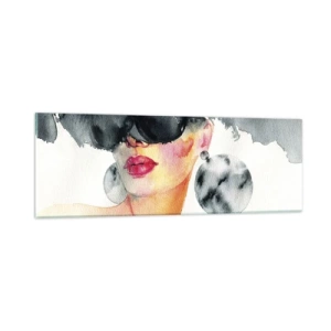 Obraz na szkle - Tajemnica elegancji - 90x30 cm