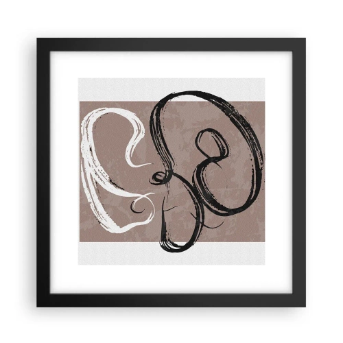 Plakat w czarnej ramie - Kompozycja – poszukiwanie pełni - 30x30 cm