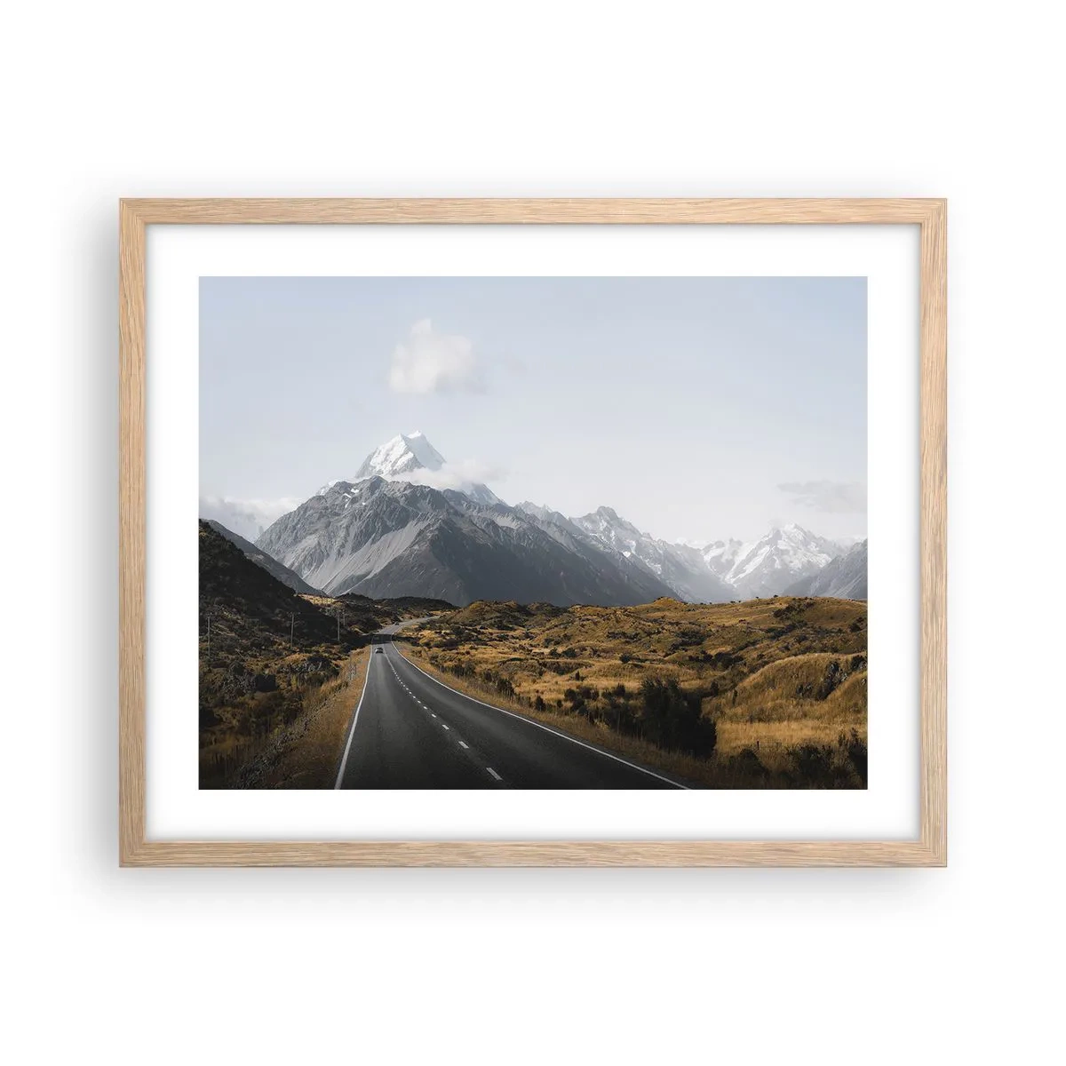 Plakat w ramie jasny dąb - Droga do serca gór - 50x40 cm