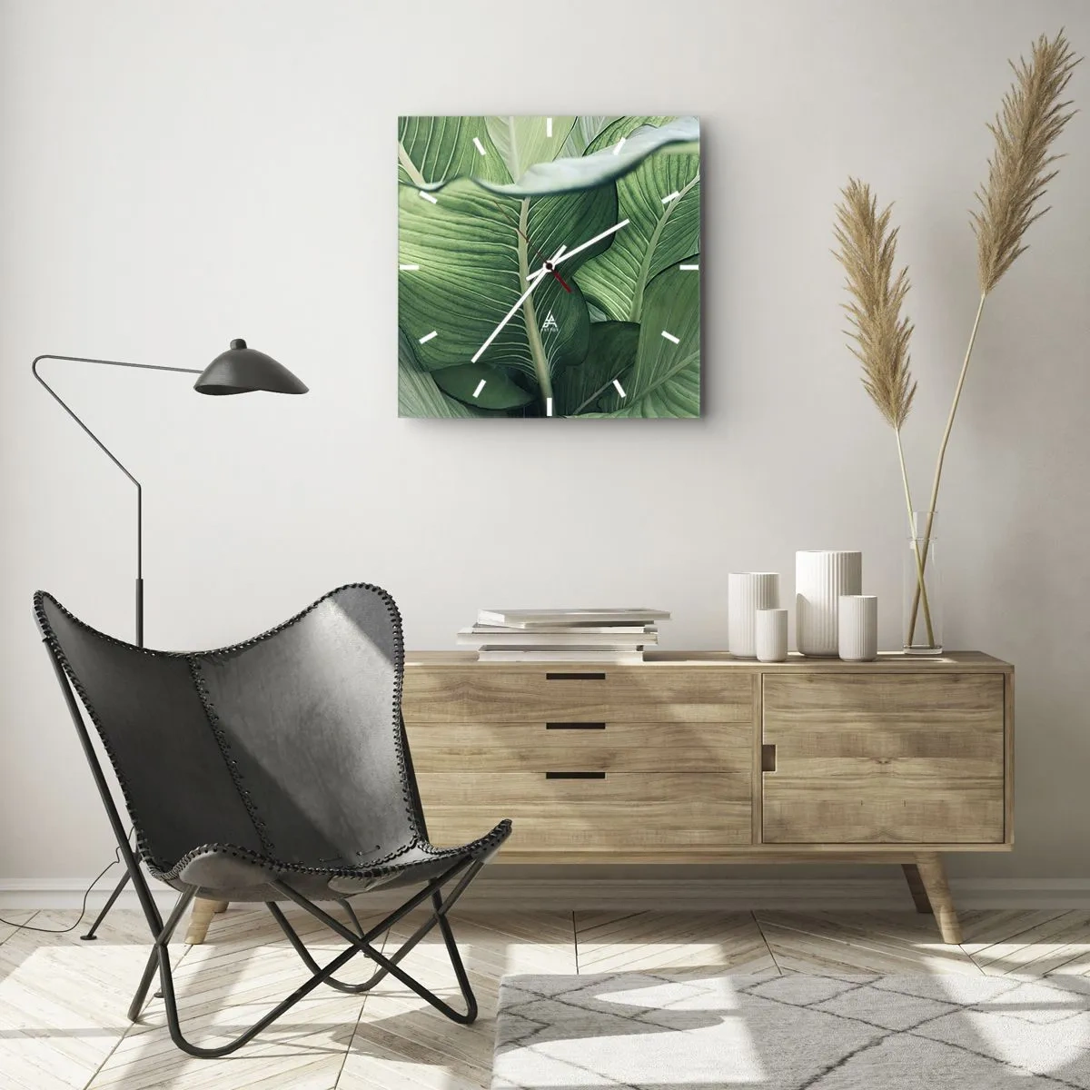 Zegar ścienny - Życie intensywnie zielone - 30x30 cm