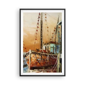 Plakat w czarnej ramie - Spokojny powrót - 61x91 cm
