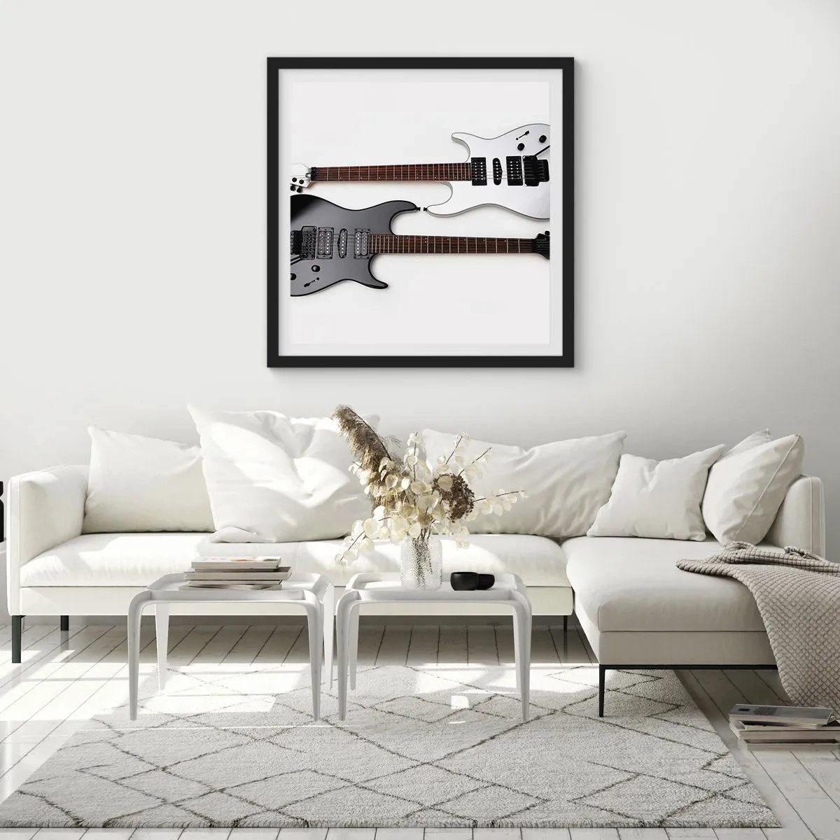 Plakat w czarnej ramie - Harmonia kształtów - 50x50 cm