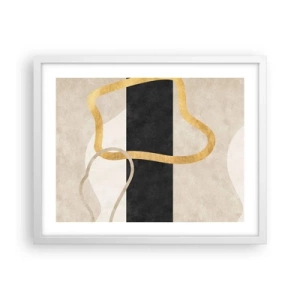 Plakat w białej ramie - Kształty zapętlone - 50x40 cm