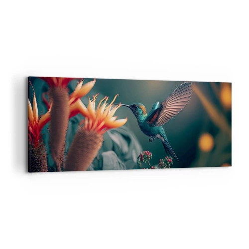 Obraz na płótnie - naprawdę barwne życie - 100x40 cm