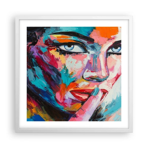 Plakat w białej ramie - Nasza pierwsza tajemnica - 50x50 cm