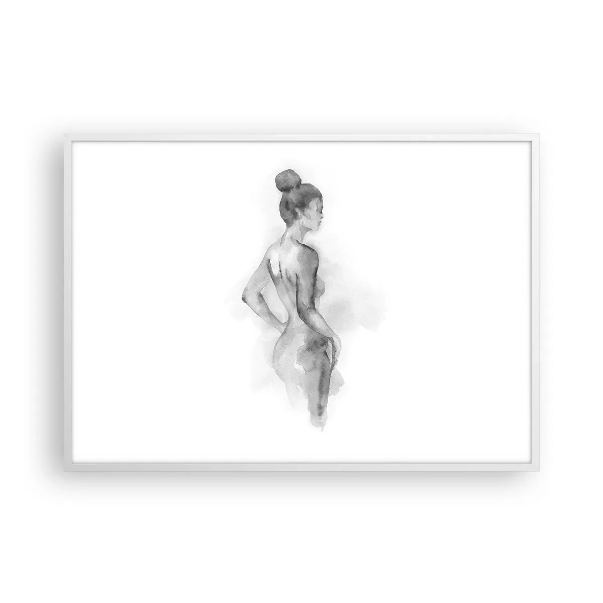 Plakat w białej ramie - Piękna jak malowanie - 100x70 cm