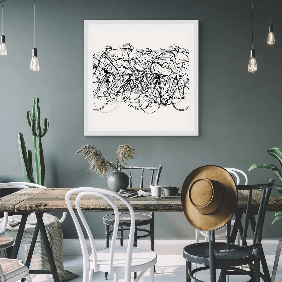 Plakat w białej ramie - Wespół w zespół - 30x30 cm
