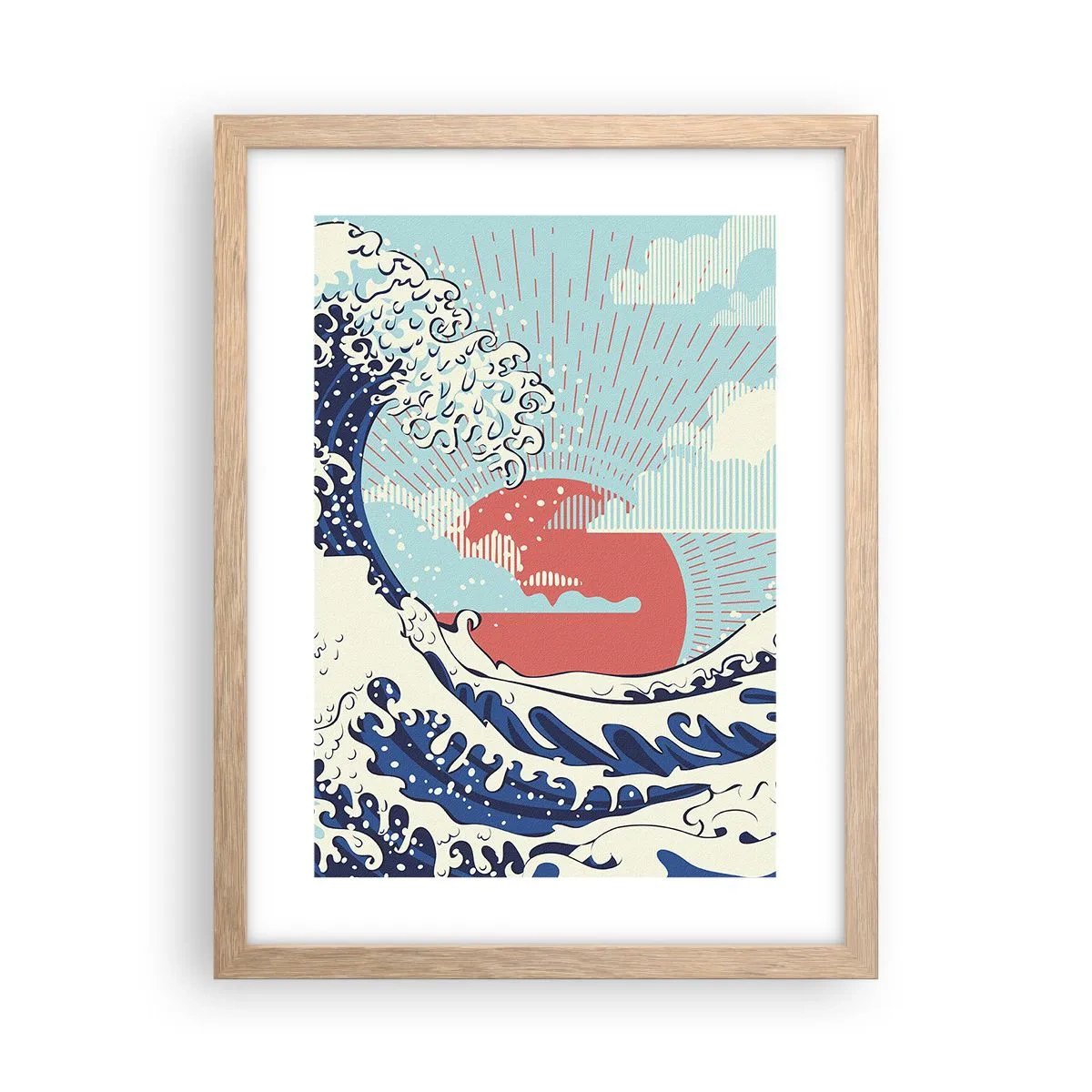 Plakat w ramie jasny dąb - Z japońskich inspiracji - 30x40 cm