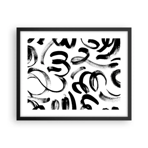 Plakat w czarnej ramie - Czarno na białym - 50x40 cm