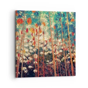 Obraz na płótnie - Tajemne życie liści - 70x70 cm