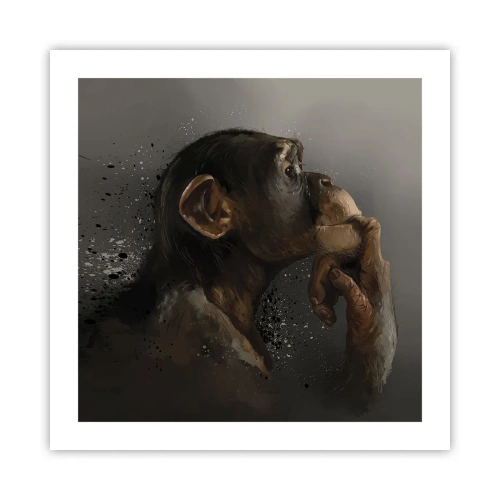 Plakat - Z pewnością myśliciel - 50x50 cm