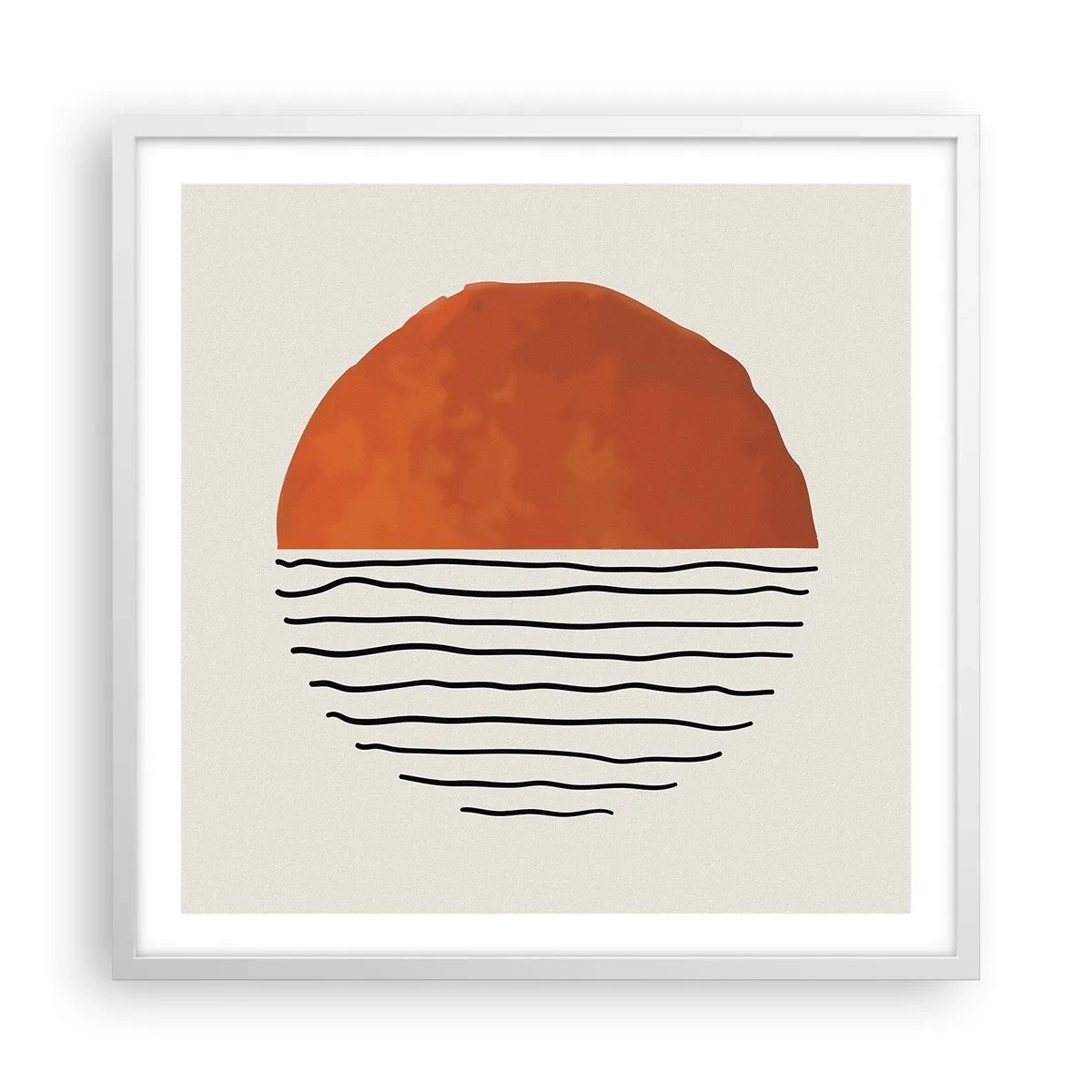 Plakat w białej ramie - W japońskim klimacie - 60x60 cm