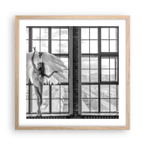 Plakat w ramie jasny dąb - Miasto aniołów? - 50x50 cm