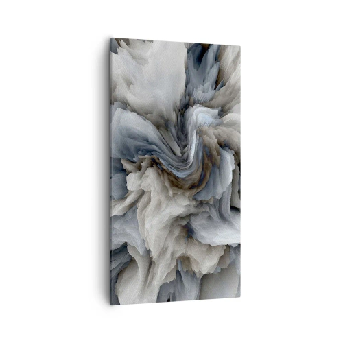 Obraz na płótnie - Kamień i kwiat - 55x100 cm