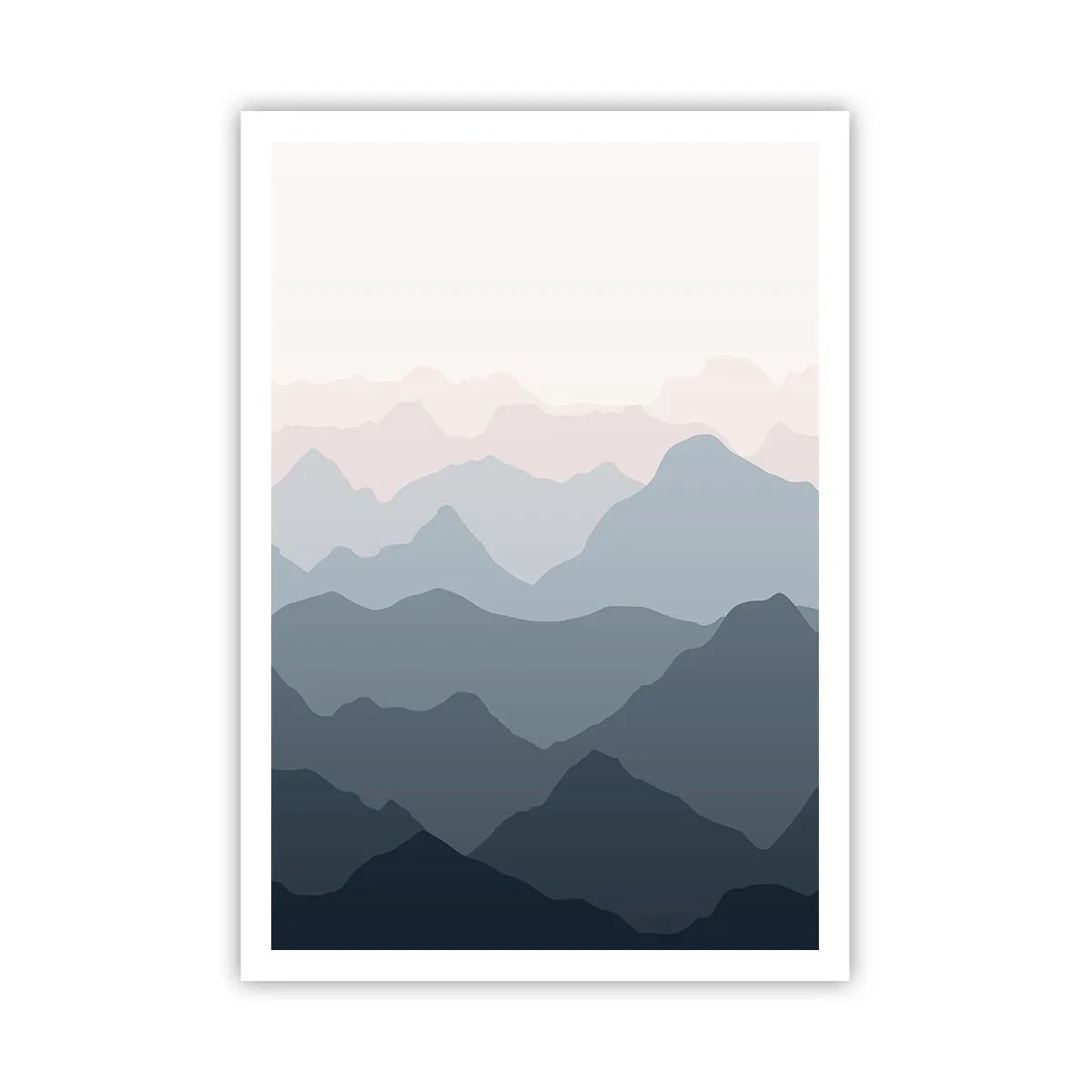 Plakat - Fale gór - 70x100 cm