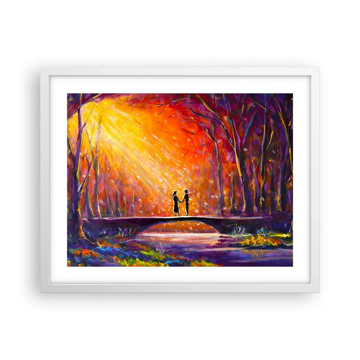 Plakat w białej ramie - Niebo ich też kocha - 50x40 cm