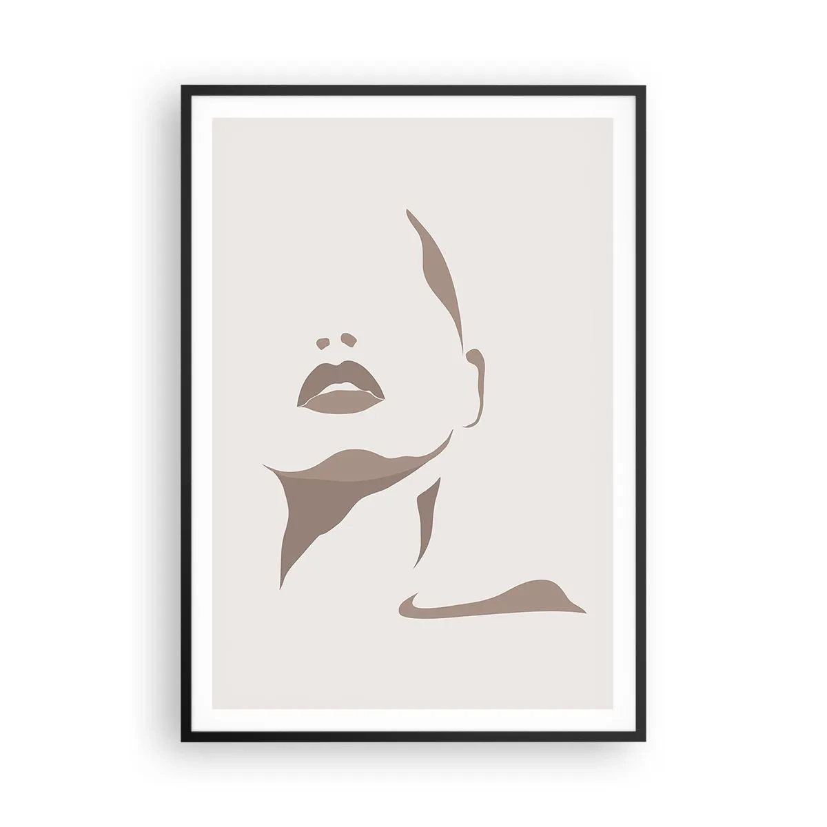 Plakat w czarnej ramie - Stworzona ze światła i cienia - 70x100 cm