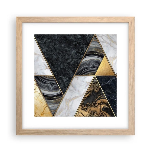 Plakat w ramie jasny dąb - Kamień przy kamieniu - 30x30 cm