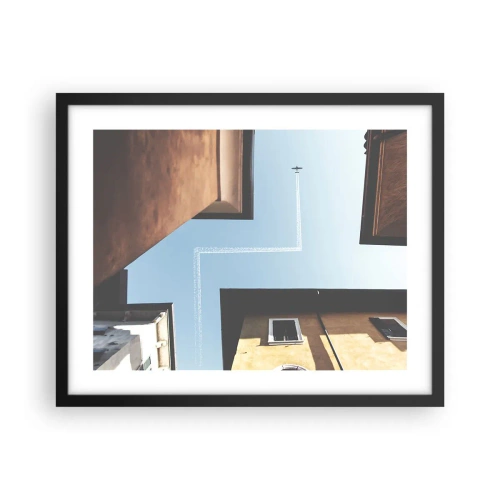 Plakat w czarnej ramie - Ponad miejskim labiryntem - 50x40 cm