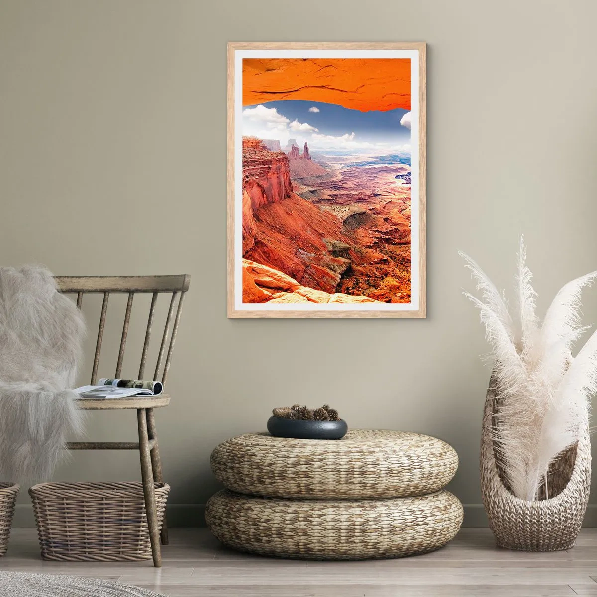 Plakat w ramie jasny dąb - Wyrzeźbione przez samą naturę - 70x100 cm