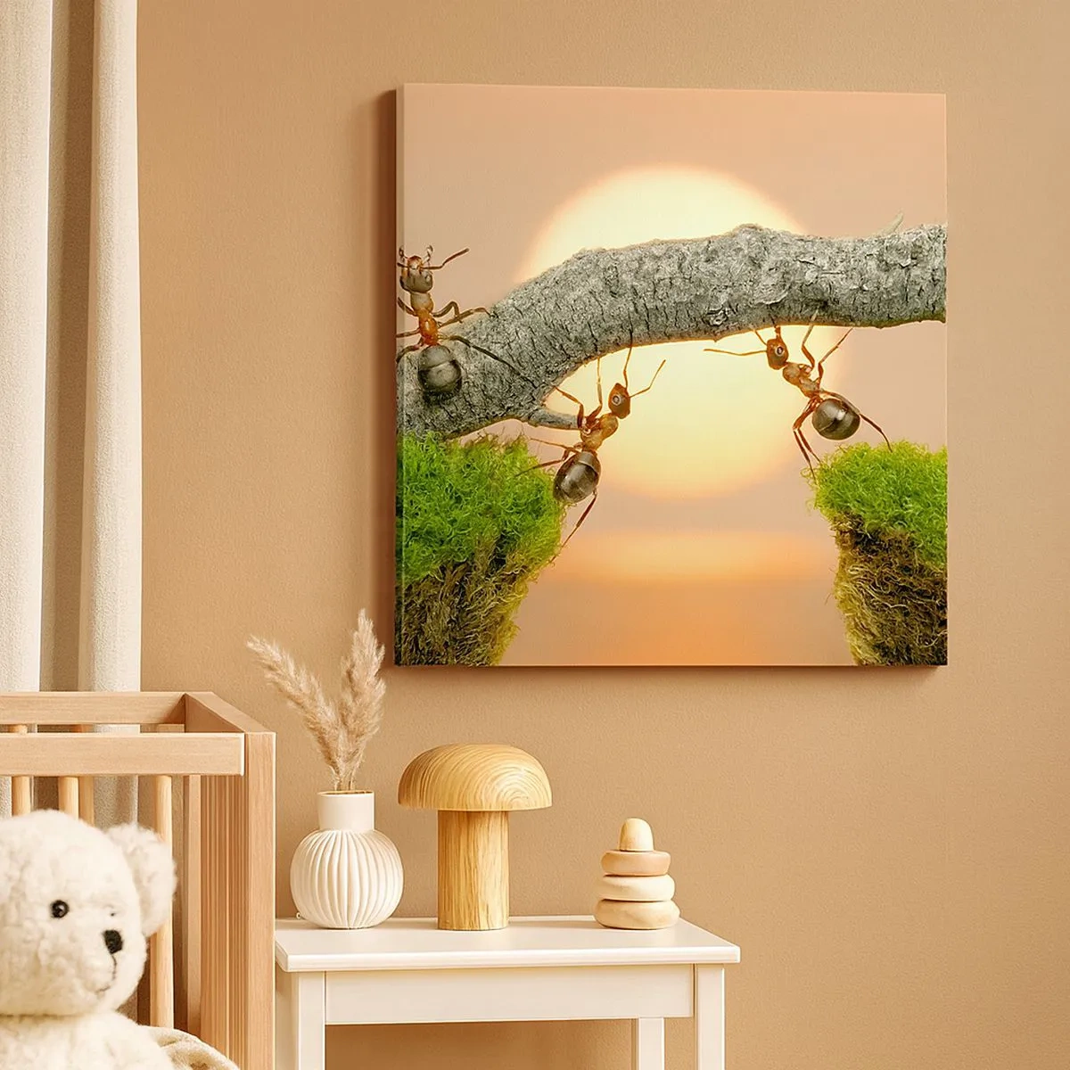 Obraz na płótnie - Radosna, wspólna praca - 30x30 cm