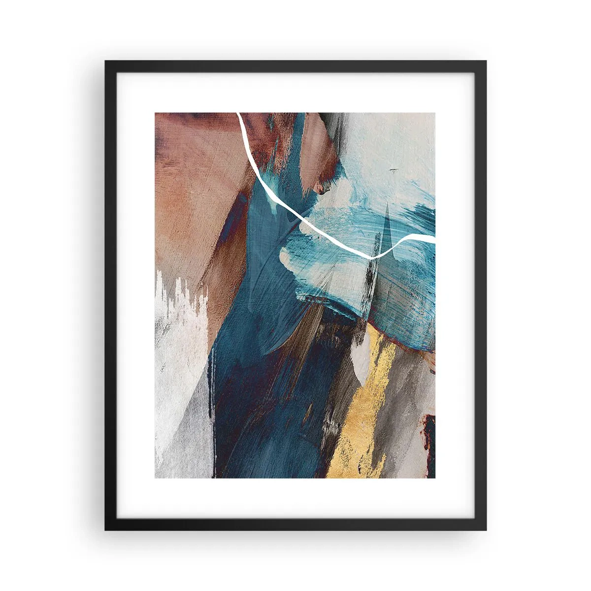 Plakat w czarnej ramie - Z rozmachem i energicznie - 40x50 cm