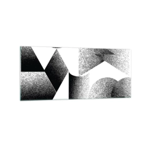 Obraz na szkle - Geometria złożona z kątów i owalnych kształtów - 120x50cm - Kąty i owale - Nowoczesna dekoracja ścienna do salonu i sypialni ARTTOR