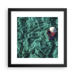 Plakat w czarnej ramie - W morzu sieci - 30x30 cm