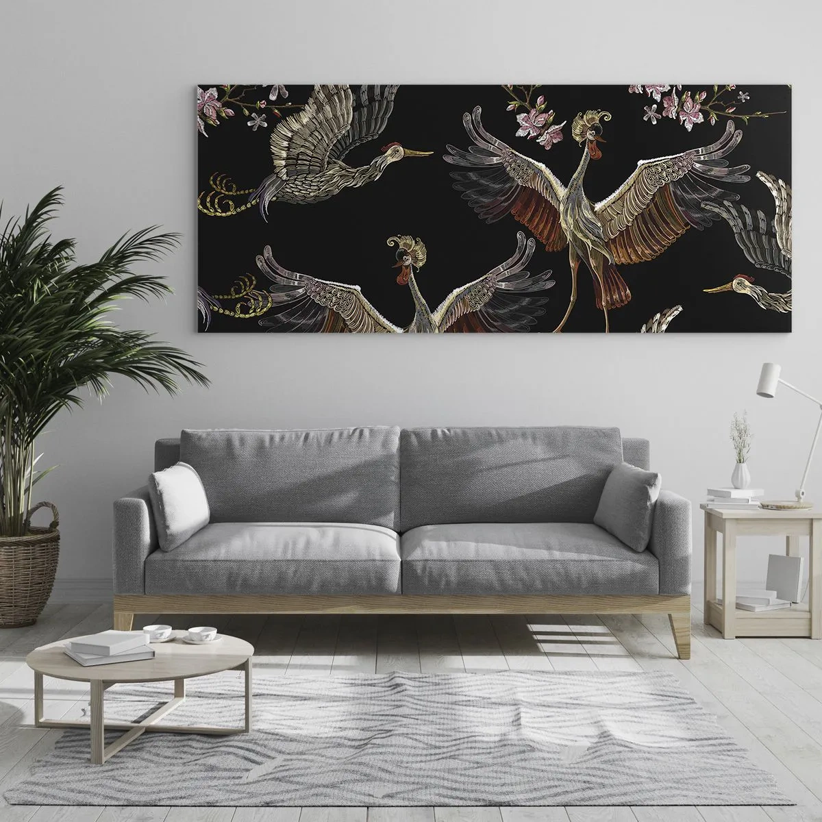 Obraz na szkle - Baśniowy ptak - 90x30 cm