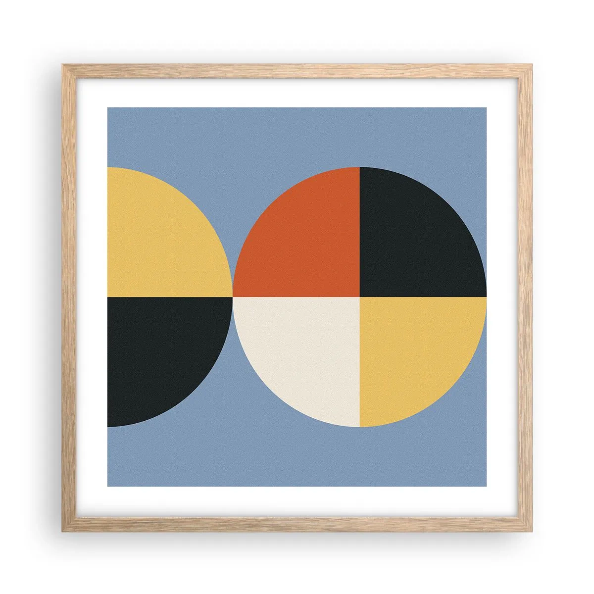 Plakat w ramie jasny dąb - Patrz i licz - 50x50 cm