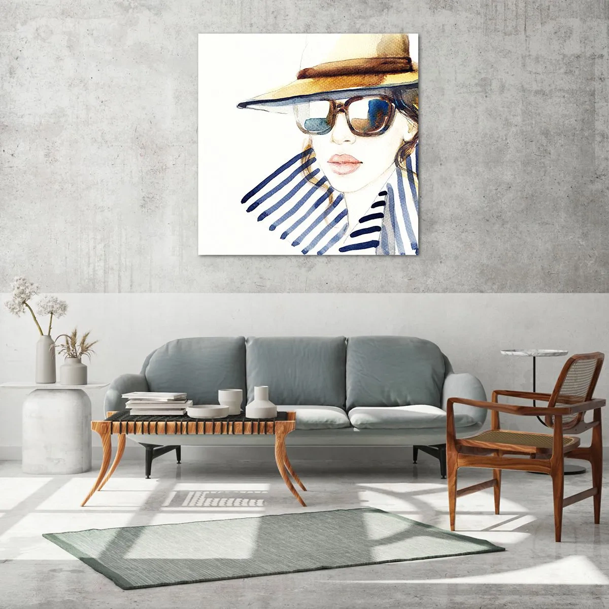 Obraz na szkle - Floryda wita! - 40x40 cm