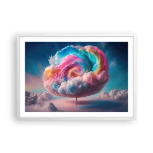 Plakat w białej ramie - Sen o wesołym miasteczku - 70x50 cm