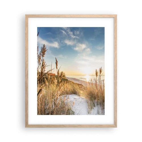 Plakat w ramie jasny dąb - Północna plaża - 40x50 cm