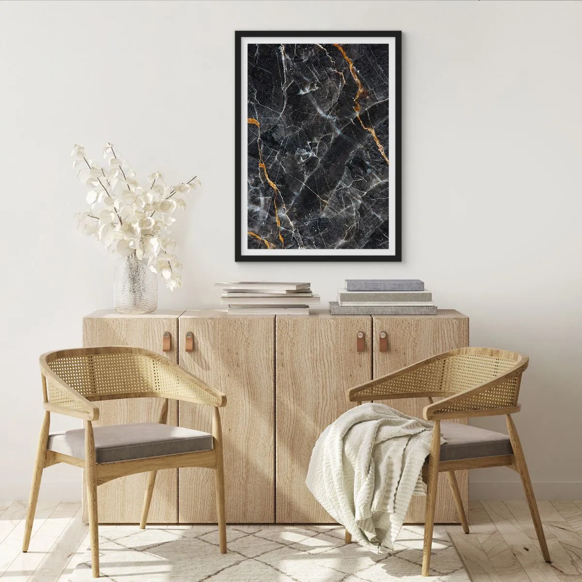 Plakat w czarnej ramie - Wewnętrzne życie kamienia - 30x40 cm