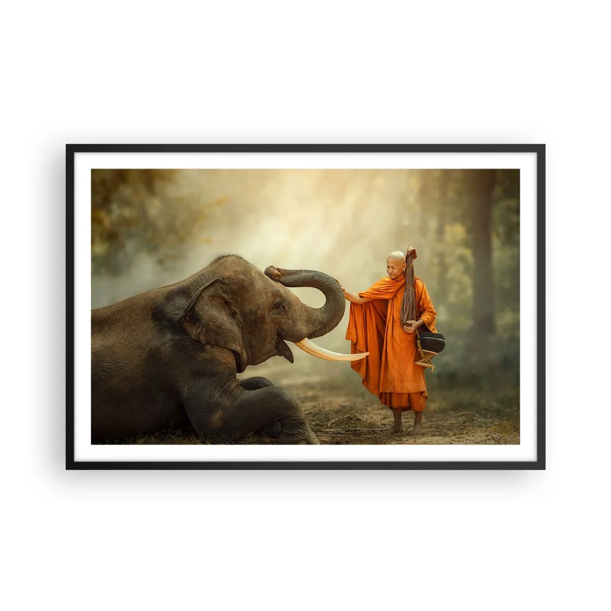 Plakat w czarnej ramie - Spotkanie w podróży - 91x61 cm