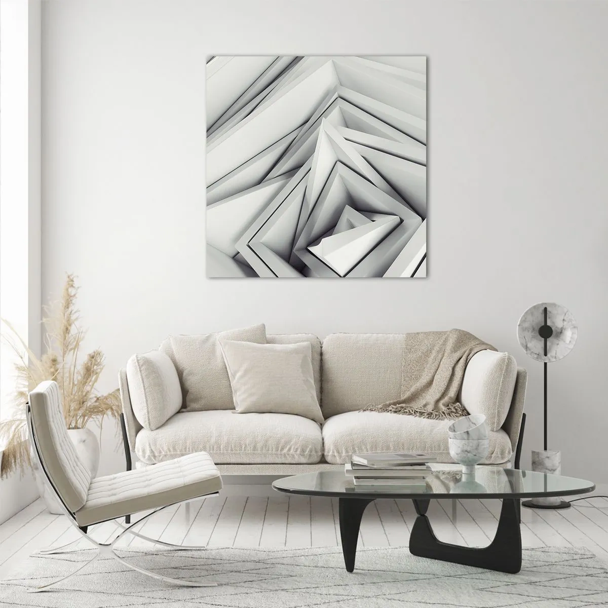 Obraz na szkle - Ostrych kątów pąkowie - 60x60 cm