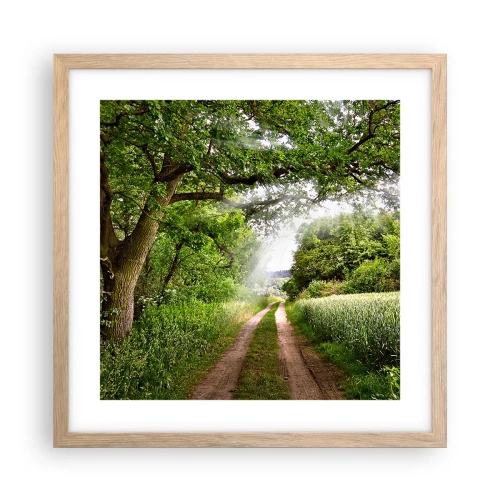 Plakat w ramie jasny dąb - Et in Arcadia ego - 40x40 cm