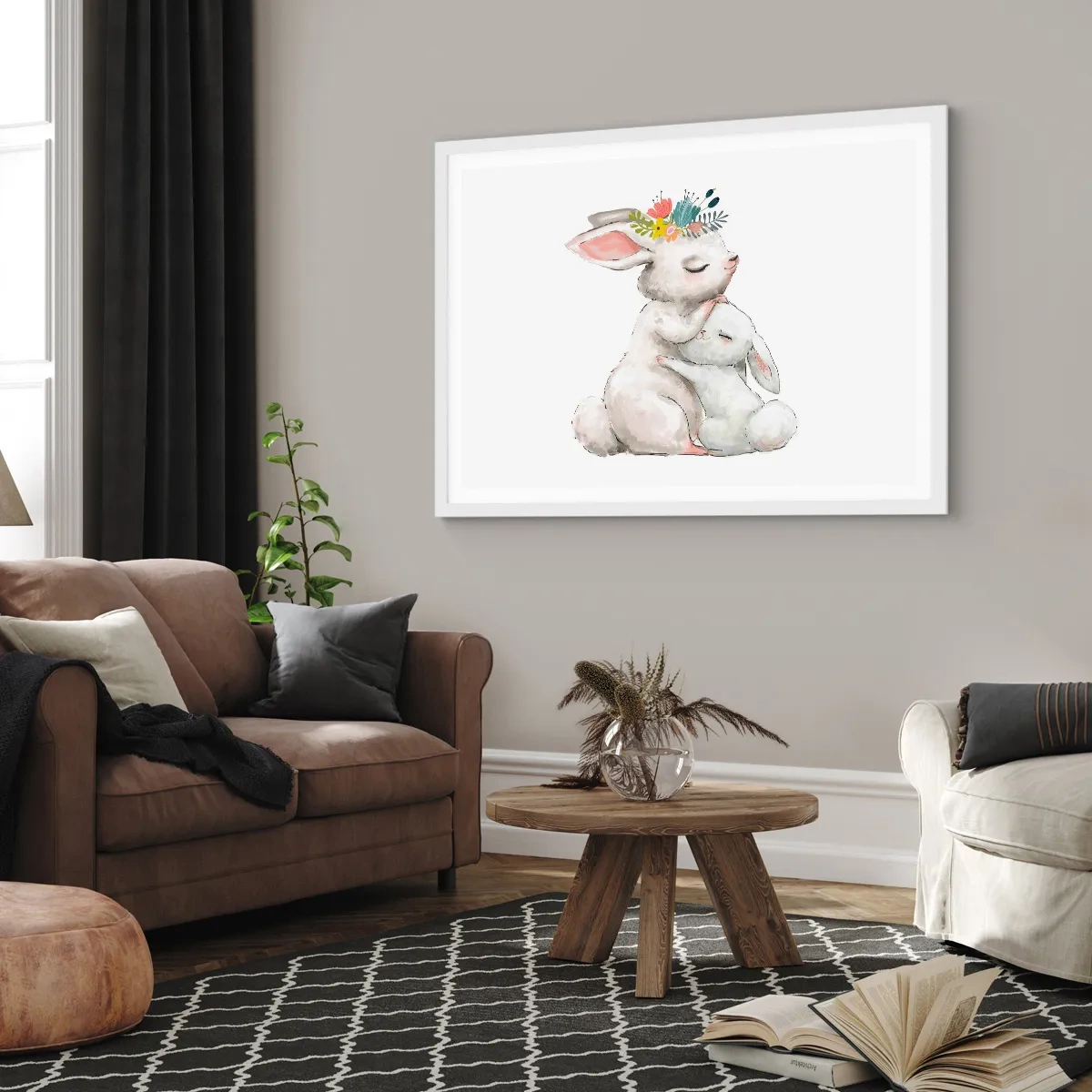 Plakat w białej ramie - Nie ma jak u mamy - 50x40 cm