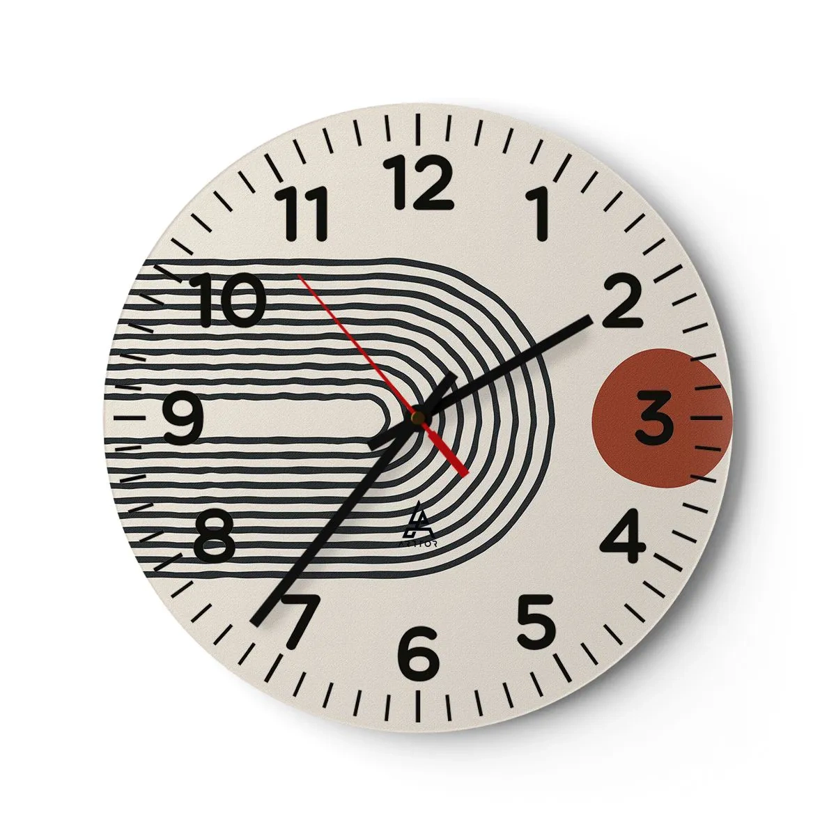 Zegar ścienny - Magnetyzm kształtów i barw - 30x30 cm