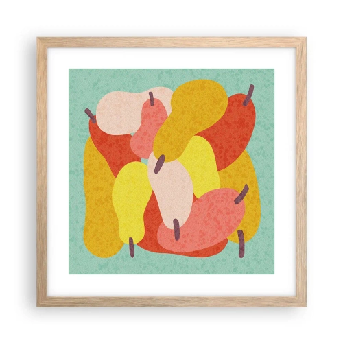 Plakat w ramie jasny dąb - Spróbuj letniego słońca - 40x40 cm
